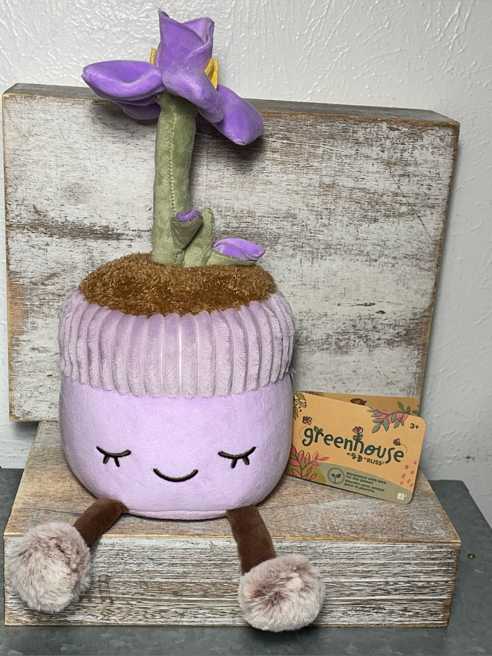 Greenhouse Plant Orchid Plush Soft Stuffed Potted Plush Flowers Asher 12" New